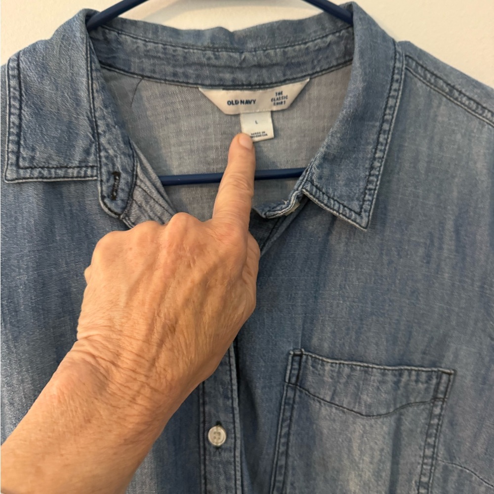 Old Navy Light Blue Denim shirt
